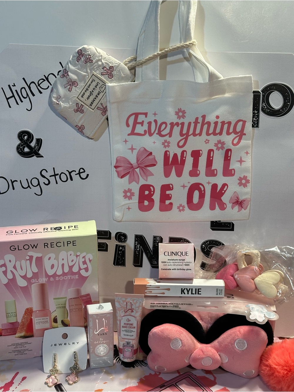 Pink tote bag bundle